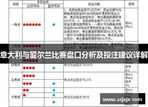 意大利与爱尔兰比赛盘口分析及投注建议详解